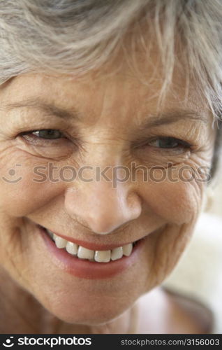 Senior Woman Smiling Happily