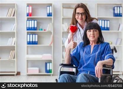 Senior woman visiting doctor for regular check-up