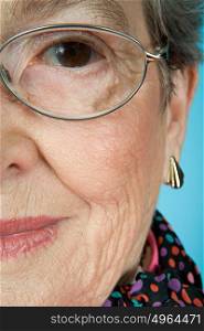 Senior woman wearing glasses