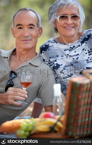 Seniors at a picnic