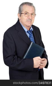 seniors businessman a over white back ground