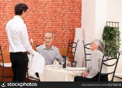 seniors in a restaurant
