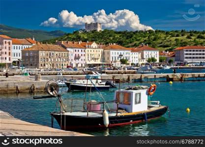 Senj idyllic mediterranean waterfront view, Primorje region of Croatia