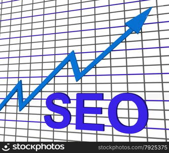 SEO Chart Graph Shows Increasing Search Engine Optimization