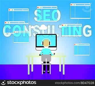 Seo Consulting Indicating Turn To And Internet