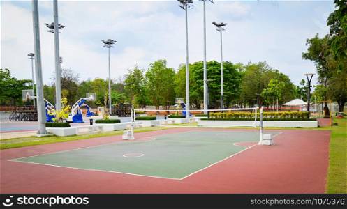 Sepak Takraw court sport outdoor for for playing sepak takraw ball or rattan ball standard size and the net