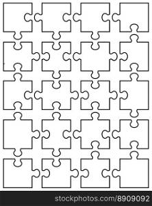 separate parts of white puzzle