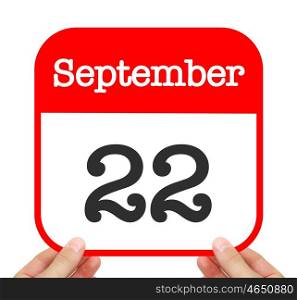 September 22 written on a calendar