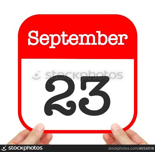 September 23 written on a calendar