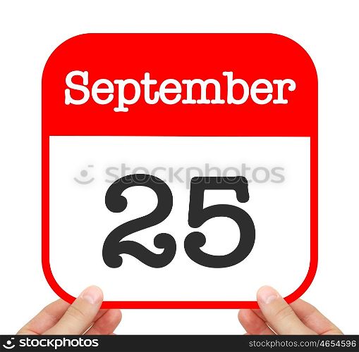 September 25 written on a calendar