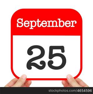 September 25 written on a calendar