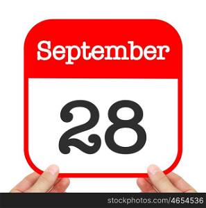 September 28 written on a calendar