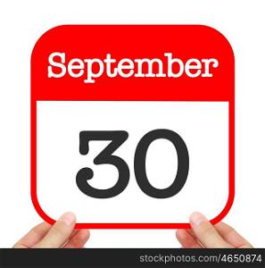 September 30 written on a calendar