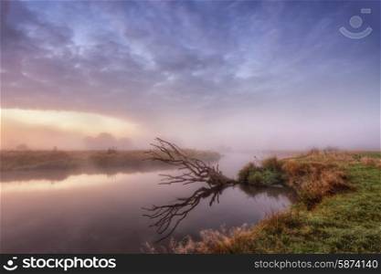 September on the river Neman, Belarus