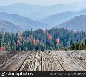 Sequoia National Park mountain scenic landscape at autumn. California, United States.