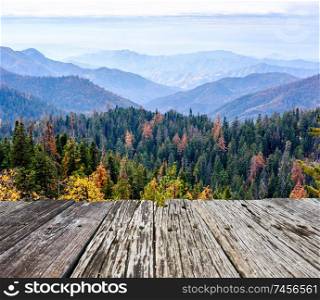 Sequoia National Park mountain scenic landscape at autumn. California, United States.