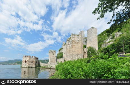 serbia country tourism landmark Golubac Fortress panorama