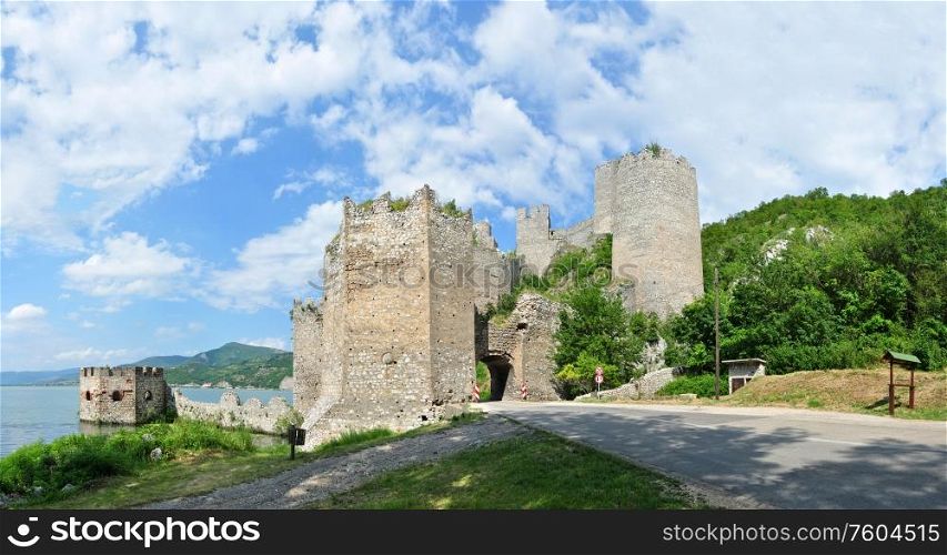 serbia country tourism landmark Golubac Fortress panorama