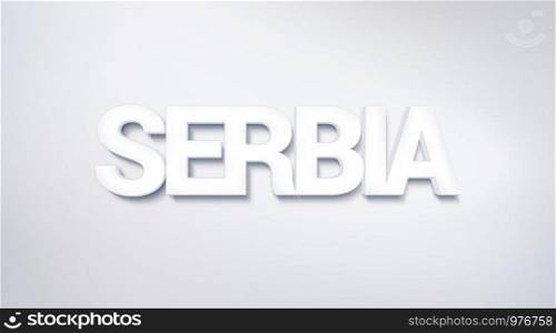 Serbia, text design. calligraphy. Typography poster. Usable as Wallpaper background