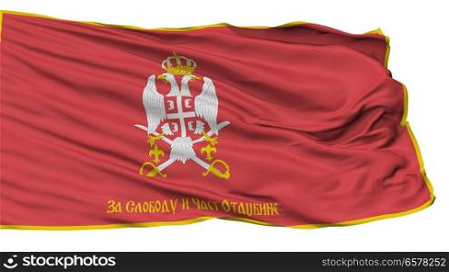 Serbian Armed Forces Reverse Flag, Isolated On White Background. Serbian Armed Forces Reverse Flag, Isolated On White