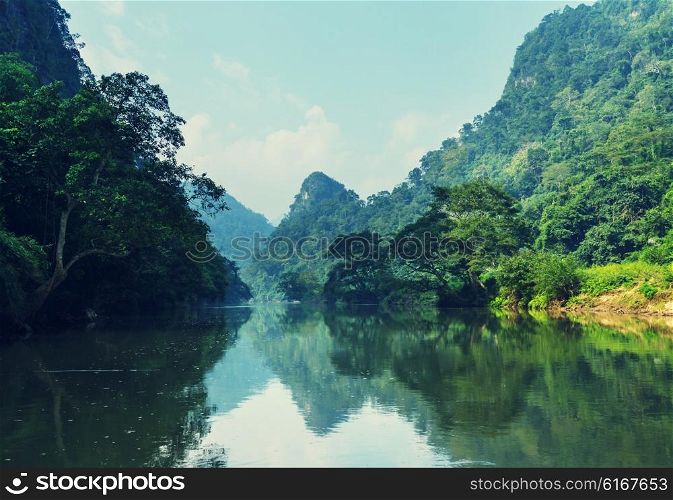 Serene BaBe Lake in Vietnam