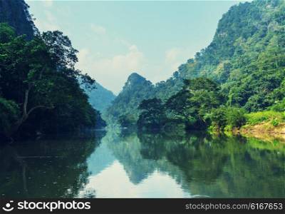 Serene BaBe Lake in Vietnam