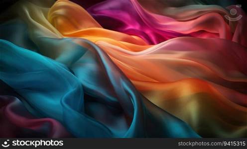 Serene Beauty of Transparent Silk Background. Generative AI