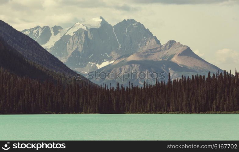 Serene scene by the lake in Canada