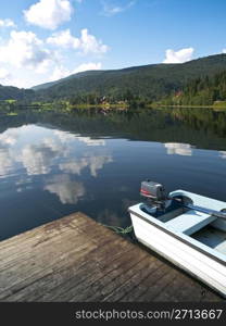 Serene Scenery in the norweigan fjords near the village of Voss