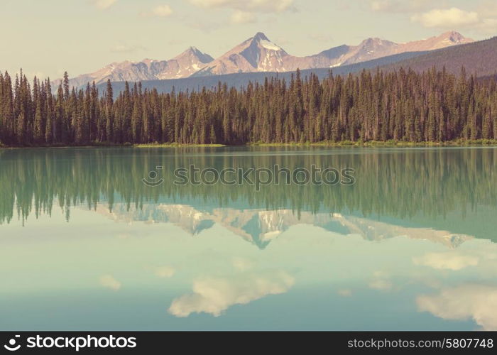 Serenity Emerald Lake in the Yoho National Park,Canada