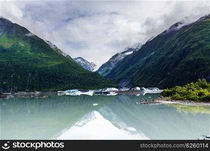 Serenity lake in Alaskan tundra