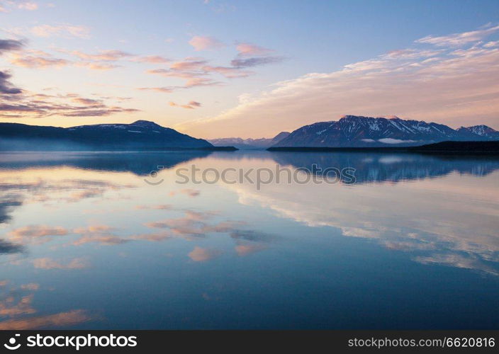 Serenity lake in Alaskan tundra