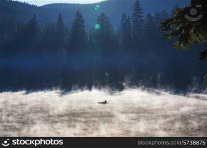 Serenity misty lake