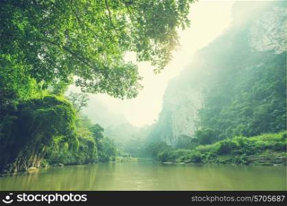 Serenity river in Vietnam