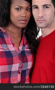 Serious mixed race couple