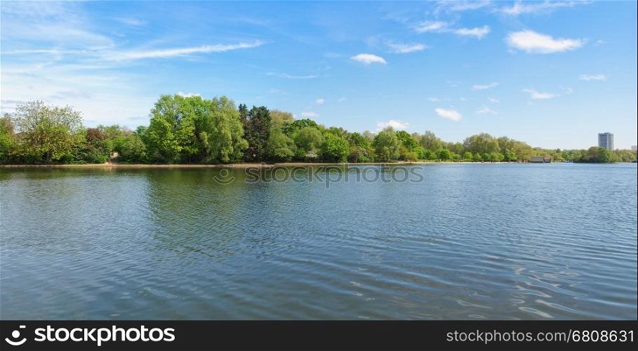 Serpentine lake in London. Serpentine lake in Hyde Park, London, UK