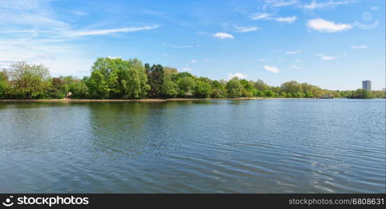 Serpentine lake in London. Serpentine lake in Hyde Park, London, UK