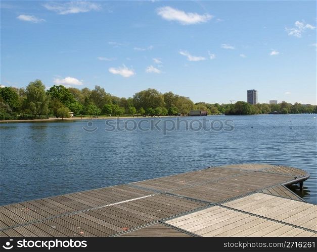 Serpentine lake, London. Serpentine lake river in Hyde Park, London, UK