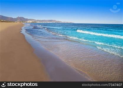 Serradal beach in Grao de Castellon of Spain at Mediterranean sea