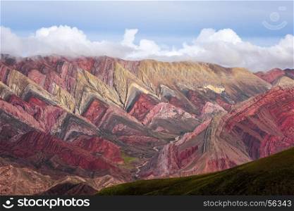 Serranias del Hornocal, wide colored mountains, Argentina. Serranias del Hornocal, colored mountains, Argentina
