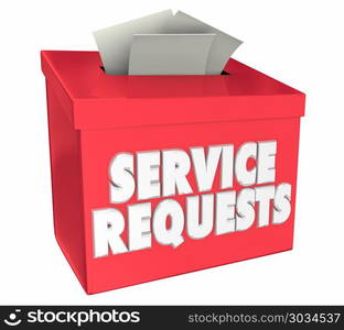 Service Requests Box Submit Problems Service 3d Render Illustration