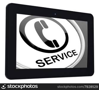 Service Tablet Meaning Call For Customer Help