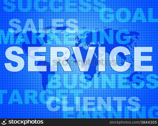Service Words Showing Help Desk And Answers