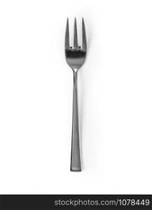 Serving pastry fork isolated on white background.With clipping path