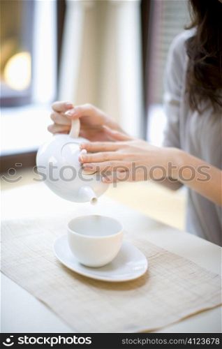 Serving tea