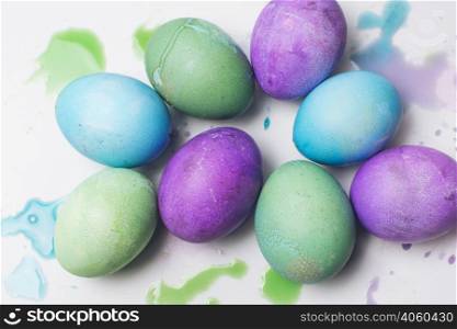 set bright easter eggs blots