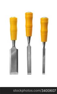 set chisels isolated on a white