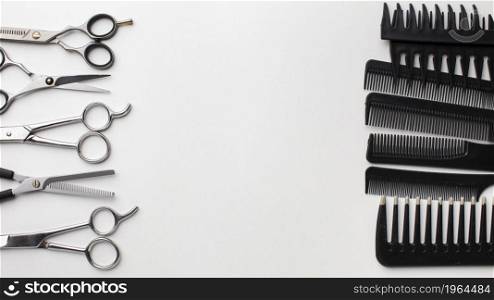 set combs scissors. High resolution photo. set combs scissors. High quality photo