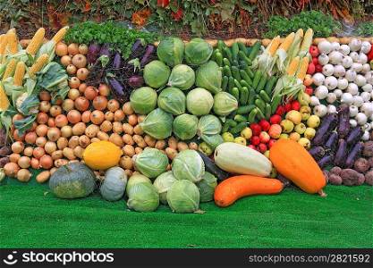 set fruit on rural market
