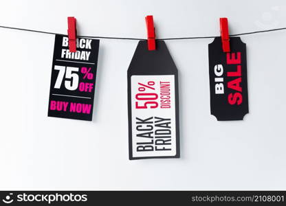 set hanging tags plain background